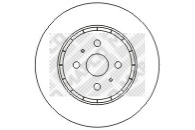 Тормозной диск MAPCO 15572 для KIA CLARUS