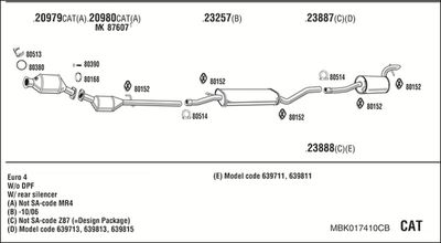 Układ wydechowy WALKER MBK017410CB