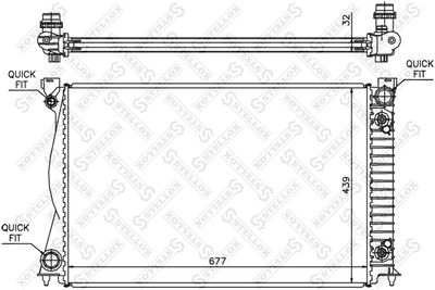 STELLOX 10-25507-SX Радиатор охлаждения двигателя для AUDI A6 C6 (4F2)