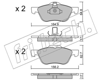 fri.tech. 505.0 Тормозные колодки и сигнализаторы  для NISSAN PRIMERA Hatchback (P11) 2.0 16V