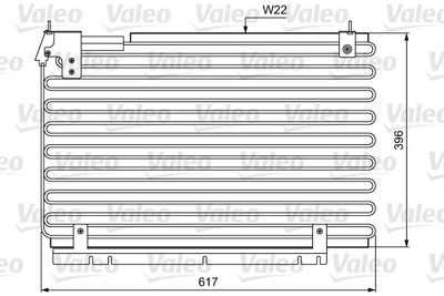 Конденсатор, кондиционер VALEO 814034 для VOLVO 960
