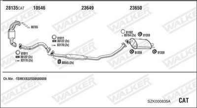 Изпускателна система WALKER SZK000835A