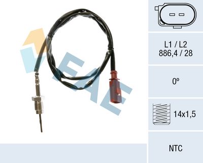 датчик, температура на изгорелите газове FAE 68654
