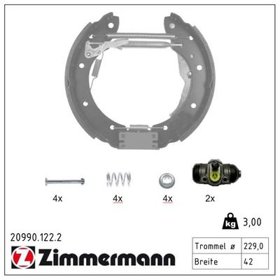 комплект спирачна челюст ZIMMERMANN