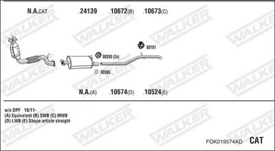 Изпускателна система WALKER FOK019574AD