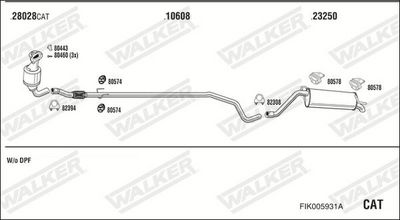 SISTEM DE ESAPAMENT WALKER FIK005931A
