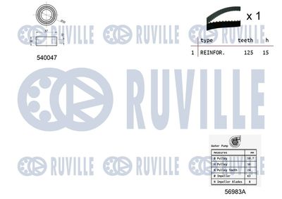 SET POMPA APA + CUREA DINTATA RUVILLE 5500481 1