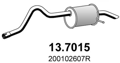 Глушитель выхлопных газов конечный ASSO 13.7015 для DACIA LODGY