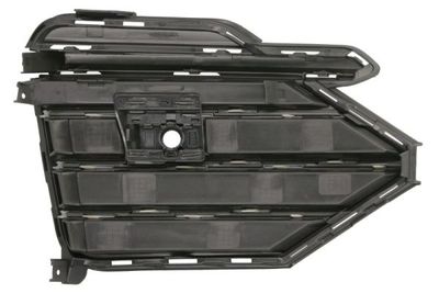 Voorbumper afdekking Voor Rechts (met lattenbodem, met parkeersensor gaten, plastic, zwart) past: VW TOUAREG CR 03.18-