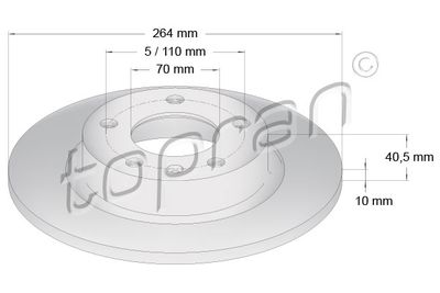 TOPRAN Bremsscheibe COATED (207 655)