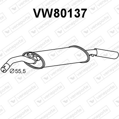 VENEPORTE VW80137 Глушитель выхлопных газов  для VW CORRADO (Фольцваген Коррадо)