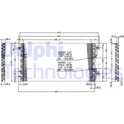 DELPHI TSP0225166 Радиатор кондиционера  для FIAT CROMA (Фиат Крома)
