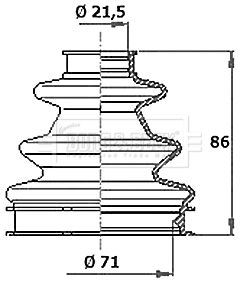 Bellow, drive shaft Borg & Beck BCB6346