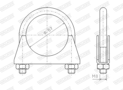 COLIER SISTEM DE ESAPAMENT WALKER 82311 5