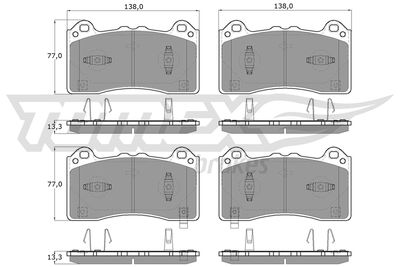 Bremsbelagsatz, Scheibenbremse