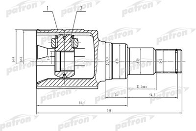 PATRON PCV1572 ШРУС  для TOYOTA PLATZ (Тойота Платз)