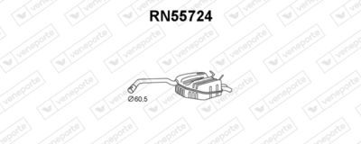 Глушитель выхлопных газов конечный VENEPORTE RN55724 для RENAULT SAFRANE