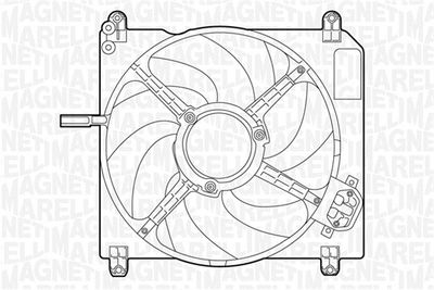 Вентилятор, охлаждение двигателя MAGNETI MARELLI 069422029010 для FIAT BRAVA