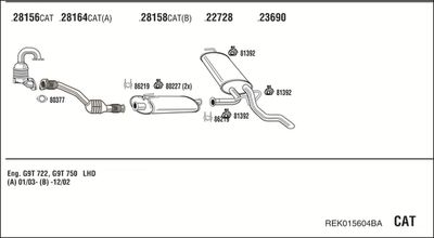 Układ wydechowy WALKER REK015604BA