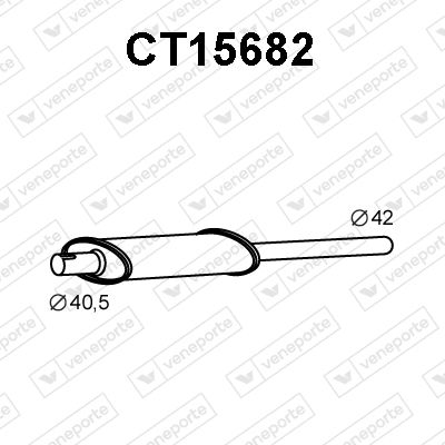 Предглушитель выхлопных газов VENEPORTE CT15682 для CITROËN LNA