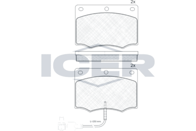 Комплект тормозных колодок, дисковый тормоз ICER 180335 для FORD GRANADA