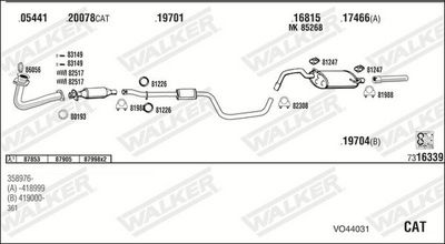 Изпускателна система WALKER VO44031