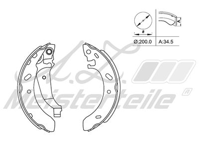 комплект спирачна челюст A.Z. Meisterteile AZMT-44-026-1320