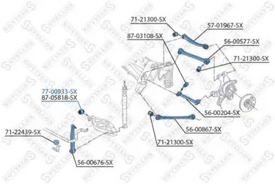 тампон, носач STELLOX 77-00933-SX