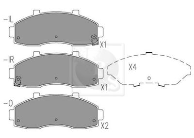 Комплект тормозных колодок, дисковый тормоз NPS K360A03 для KIA PREGIO