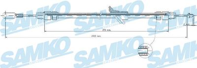 Тросик, cтояночный тормоз SAMKO C0982B для VW CRAFTER