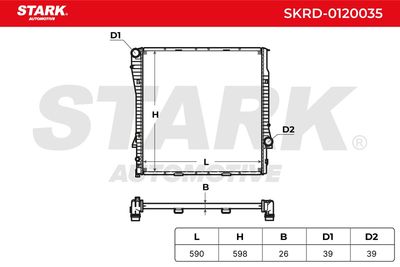 радиатор, охлаждане на двигателя STARK SKRD-0120035