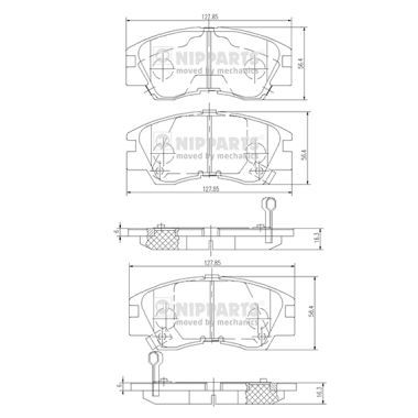 Комплект тормозных колодок, дисковый тормоз NIPPARTS J3605027 для MITSUBISHI L300