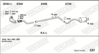 SISTEM DE ESAPAMENT WALKER REH17443A