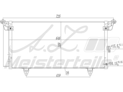 кондензатор, климатизация A.Z. Meisterteile AZMT-45-030-1569