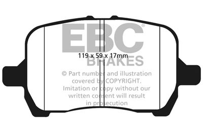 Комплект тормозных колодок, дисковый тормоз EBC Brakes DP41763R для CHEVROLET HHR