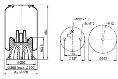 Mech pneumatického pruženia, vzduchové pruženie PHOENIX 1 DK 20 B-1