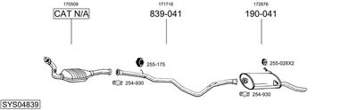 Układ wydechowy BOSAL SYS04839