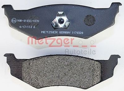 BREMSBELAGSATZ SCHEIBENBREMSE METZGER AUTOTEILE 1170320 2
