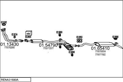 SISTEM DE ESAPAMENT MTS RENA31680A005049