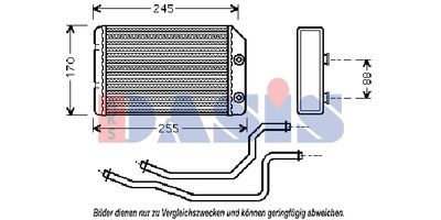 Теплообменник, отопление салона AKS DASIS 159001N для CHEVROLET VECTRA