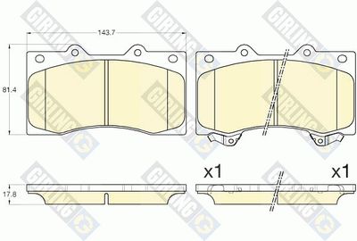 GIRLING 6135605 Тормозные колодки и сигнализаторы для NISSAN PATROL VI (Y62) 5.6 GIRLING 6135605 Тормозные колодки и сигнализаторы для NISSAN PATROL VI (Y62) 5.6