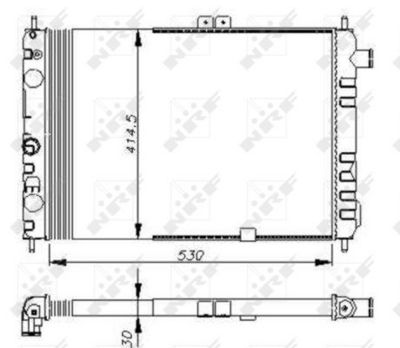 Radiator, engine cooling 58670