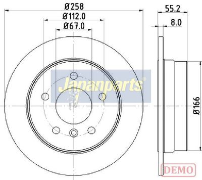 спирачен диск JAPANPARTS
