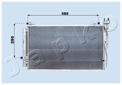 Конденсатор, кондиционер JAPKO CND283025 для HYUNDAI MATRIX