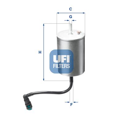 UFI 31.A06.00 Топливный фильтр  для PORSCHE BOXSTER (Порш Боxстер)