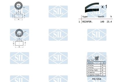 SET POMPA APA + CUREA DINTATA Saleri SIL K3PA1054 1
