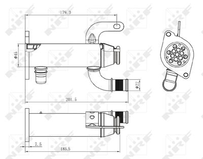 RADIATOR RECIRCULARE GAZE DE ESAPAMENT NRF 48006 4