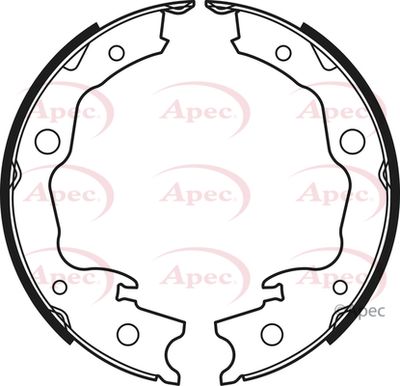 Brake Shoe Set, parking brake APEC SHU727