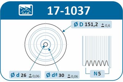 Belt Pulley, crankshaft 17-1037