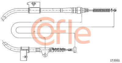 Тросик, cтояночный тормоз COFLE 92.17.0331 для FORD MAVERICK